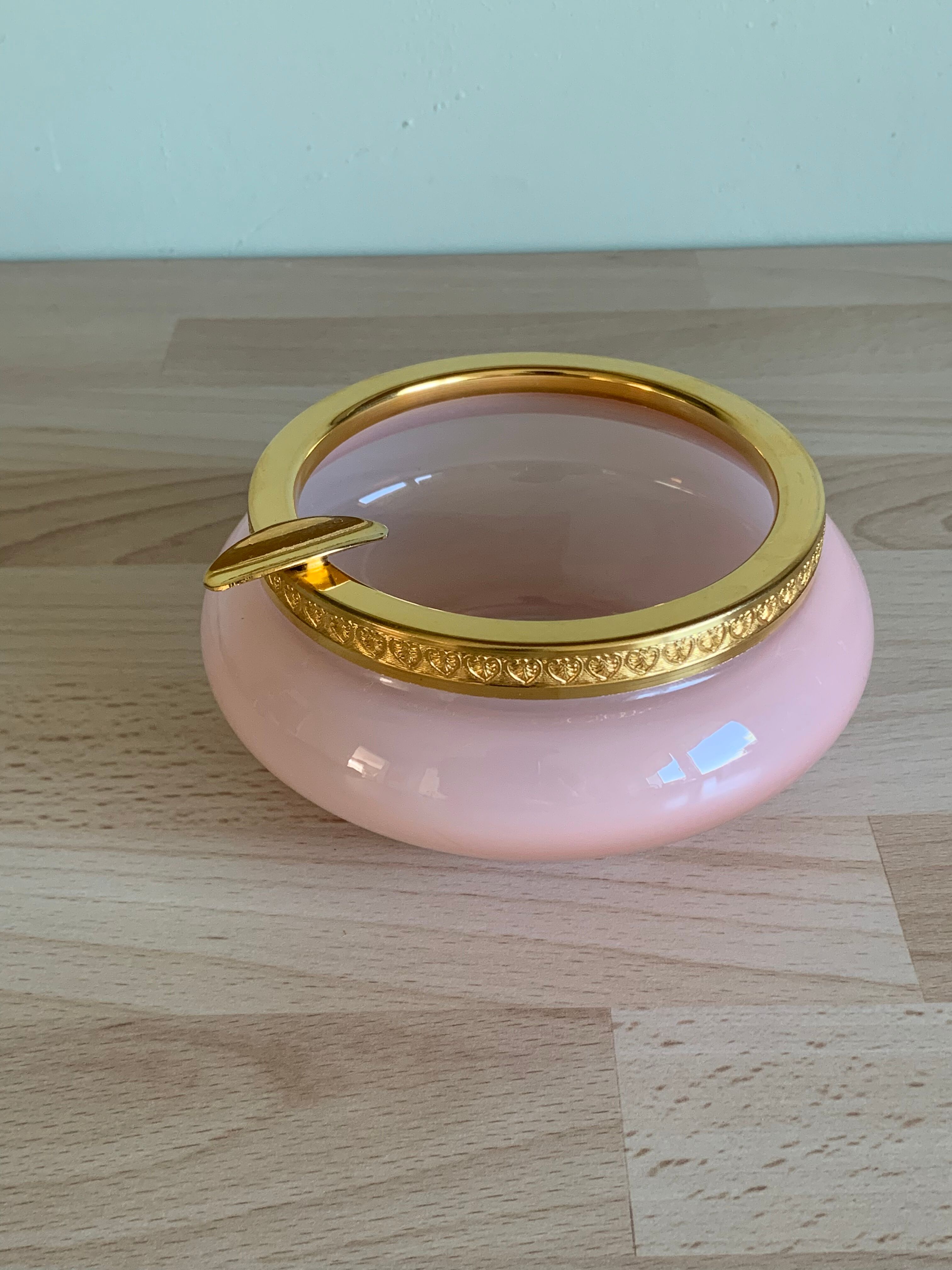 Vintage opaline glass ashtray
