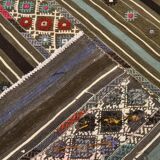 Turkish Colorful Persian Kilim Rug, Wool Area Rug, 141x240