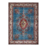 Blue Handmade Persian Vintage Rug 274x370 cm