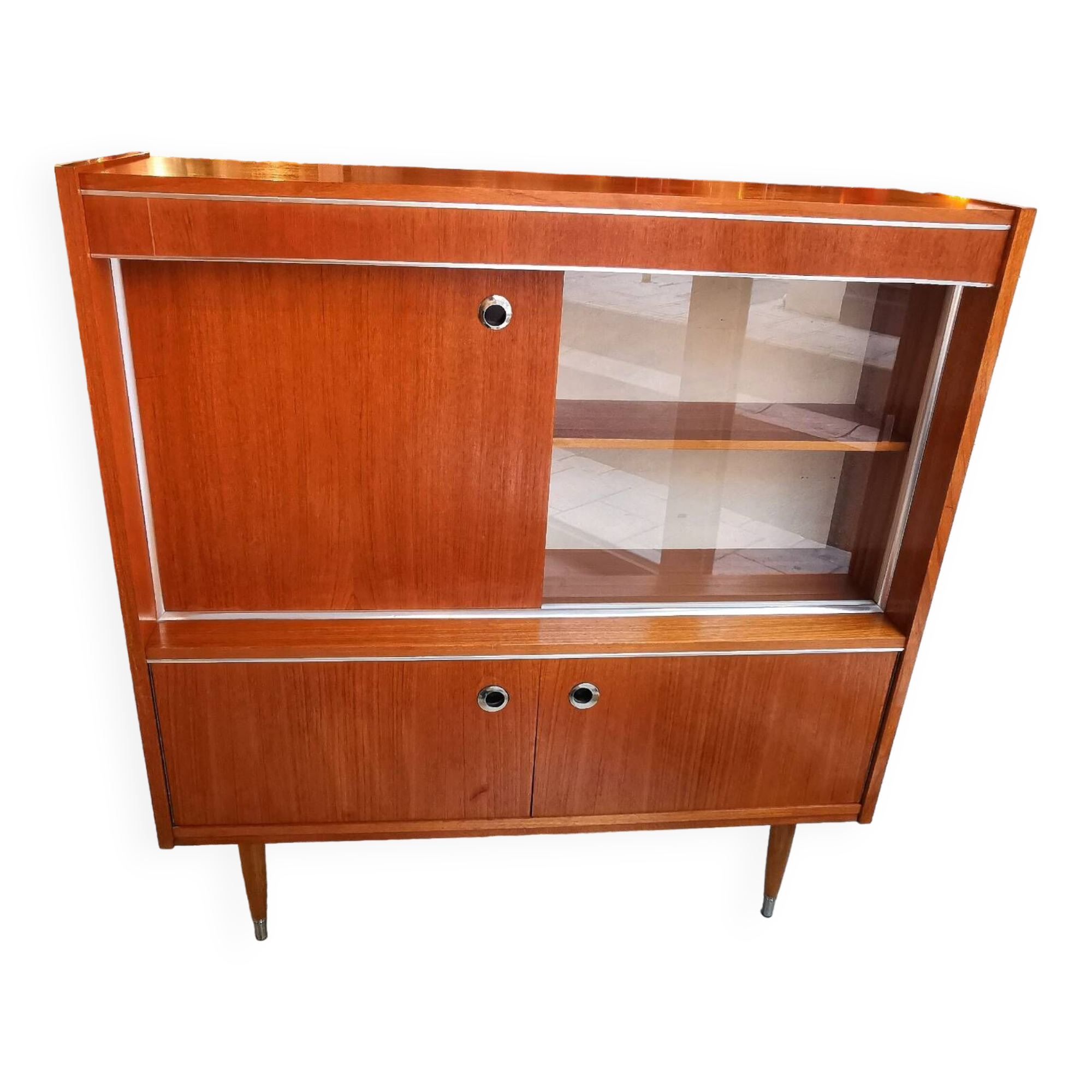 Meuble vitrine en teck