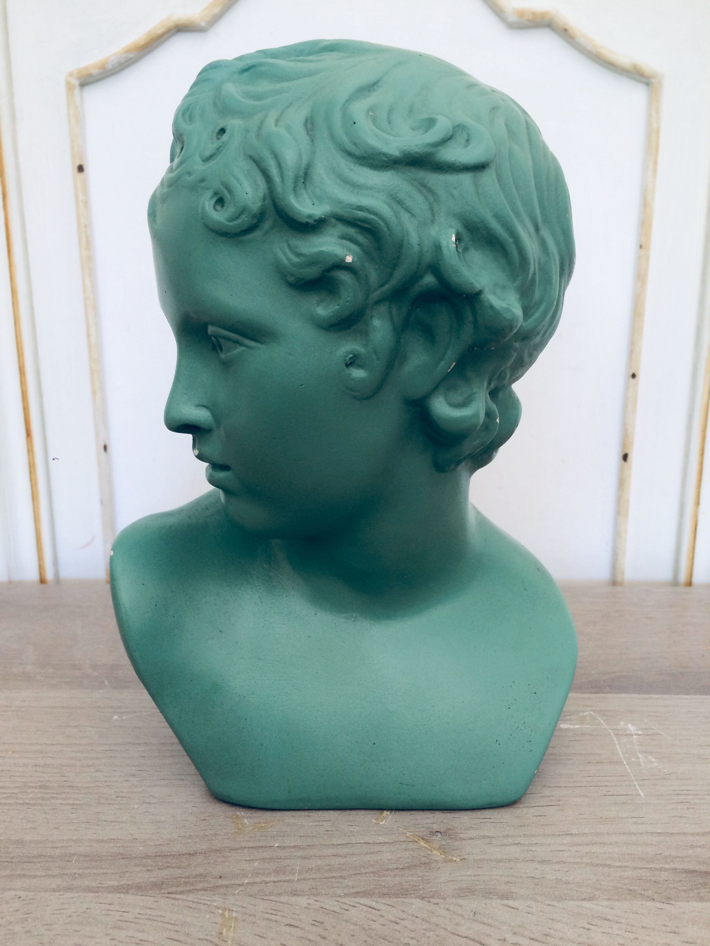 Original painted plaster bust