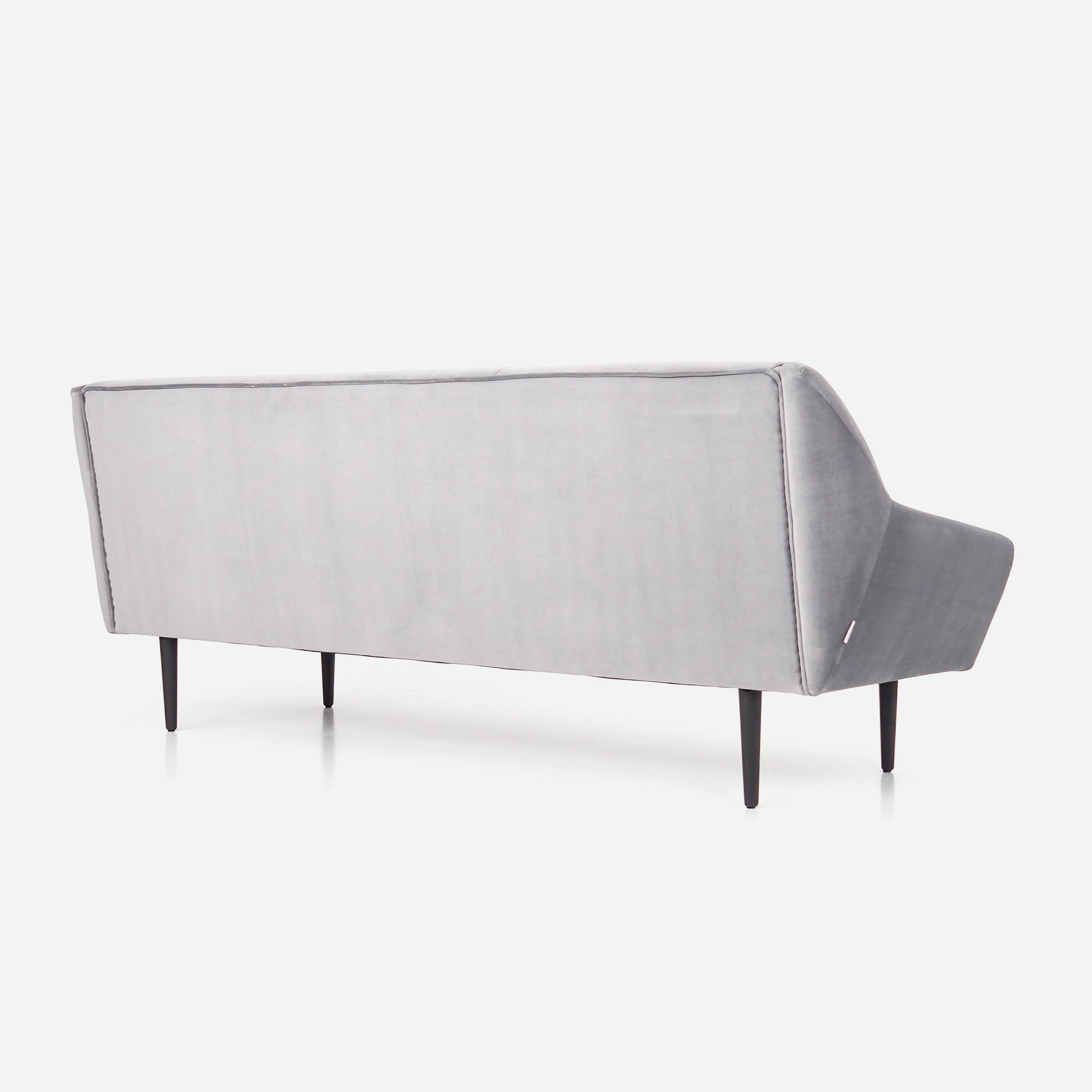 Sofa skagen silver velour, scandinavian design