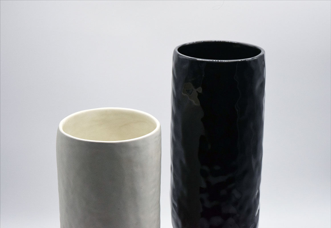 Pompeo Pianezzola pair of ceramic vases from Nove 1970s