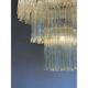 Italian luxury chandelier “Tronchi” Murano glass ceiling light in the Venini style.