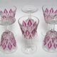 6 red wine glasses VMC Reims Harlequin