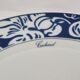 Set of six plates "Cacharel" porcelain with floral decoration, 27 cm