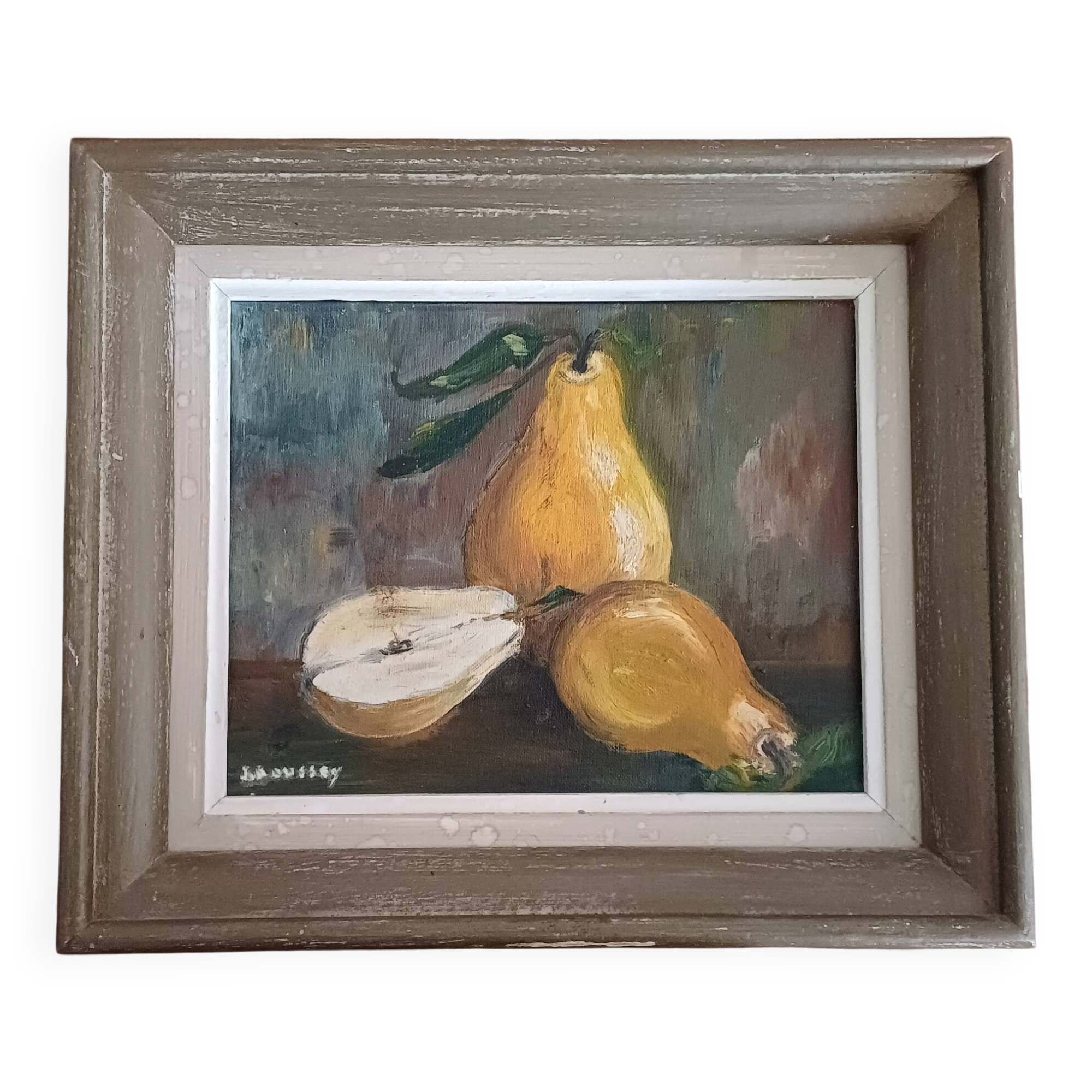 Tableau nature morte poires