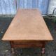 Solid cherry game table with 2 front drawers and panelled crosspieces.