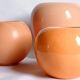 Set de 3 vases boules en céramique émaillée
