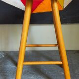 Vintage blond wooden stool