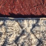 Beni Ouarain rug 160x240 cm – Cream wool with diamond patterns