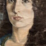 Painting on canvas, portrait of a woman, signed and dated 1926