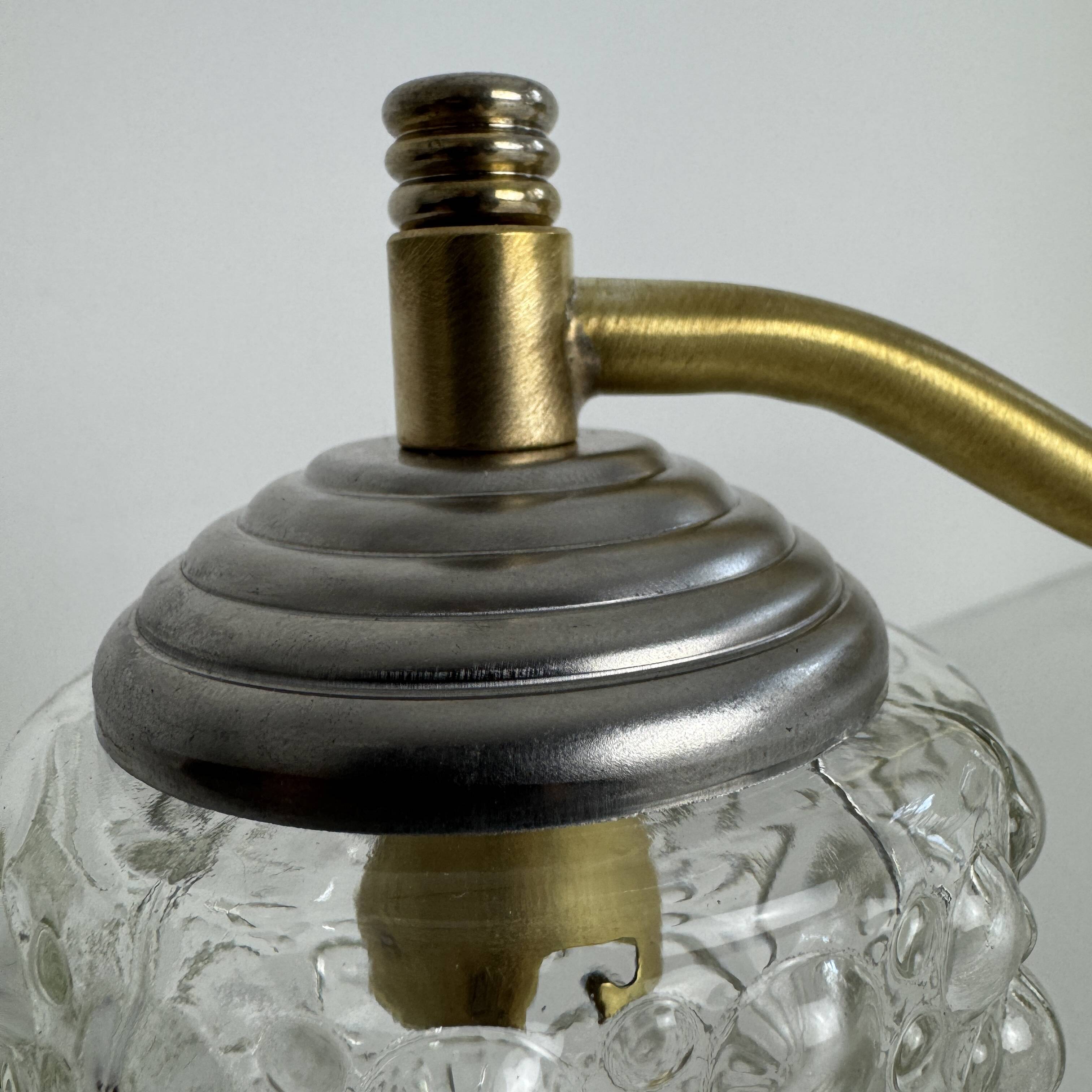Pair of vintage bubble glass wall lights