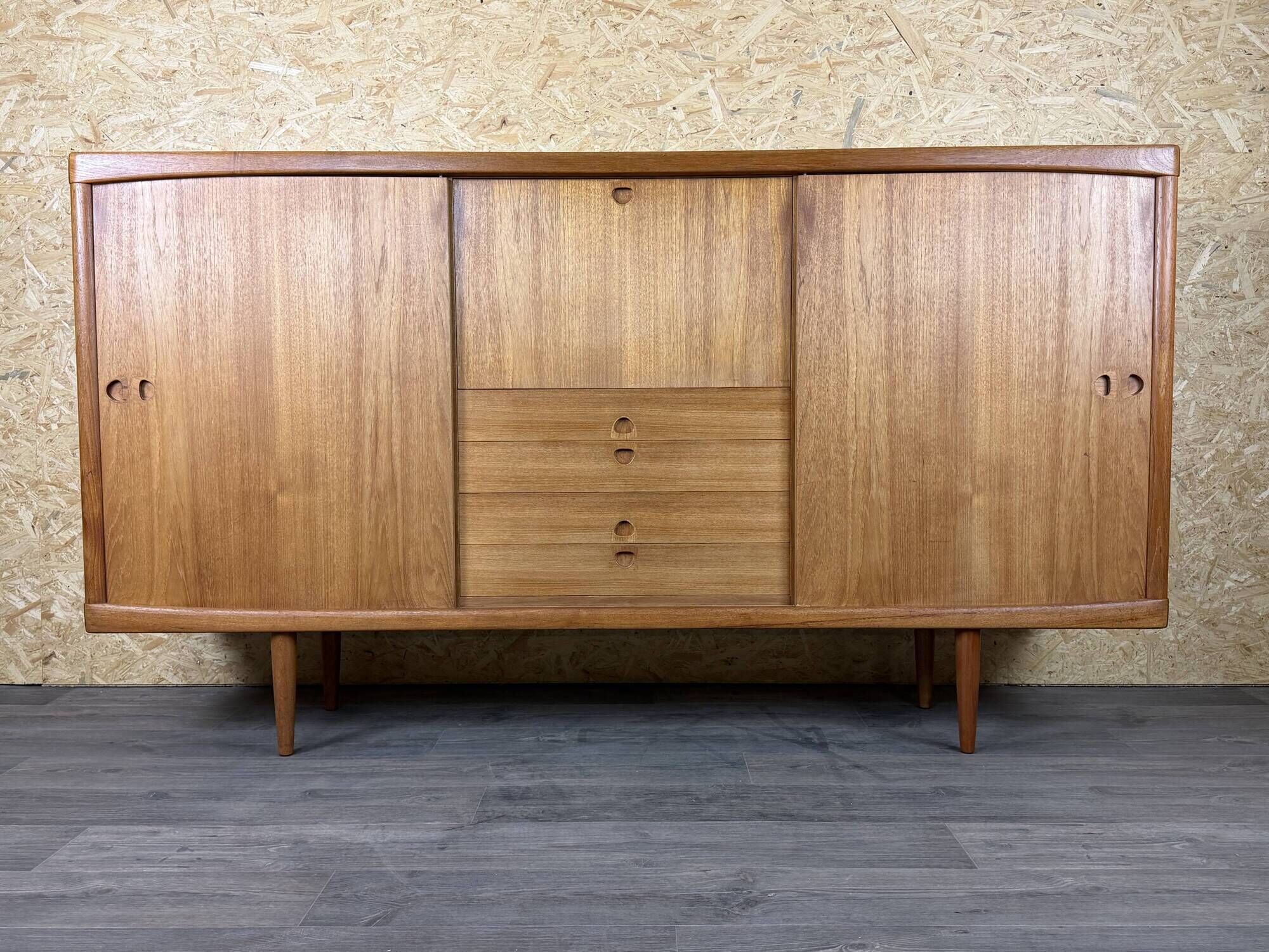 1960s 1970s Teak Sideboard Highboard by H.W. Klein for Bramin Denmark