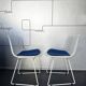 Pair of dining chairs 420 by Harry Bertoia for Knoll International, 1970s.