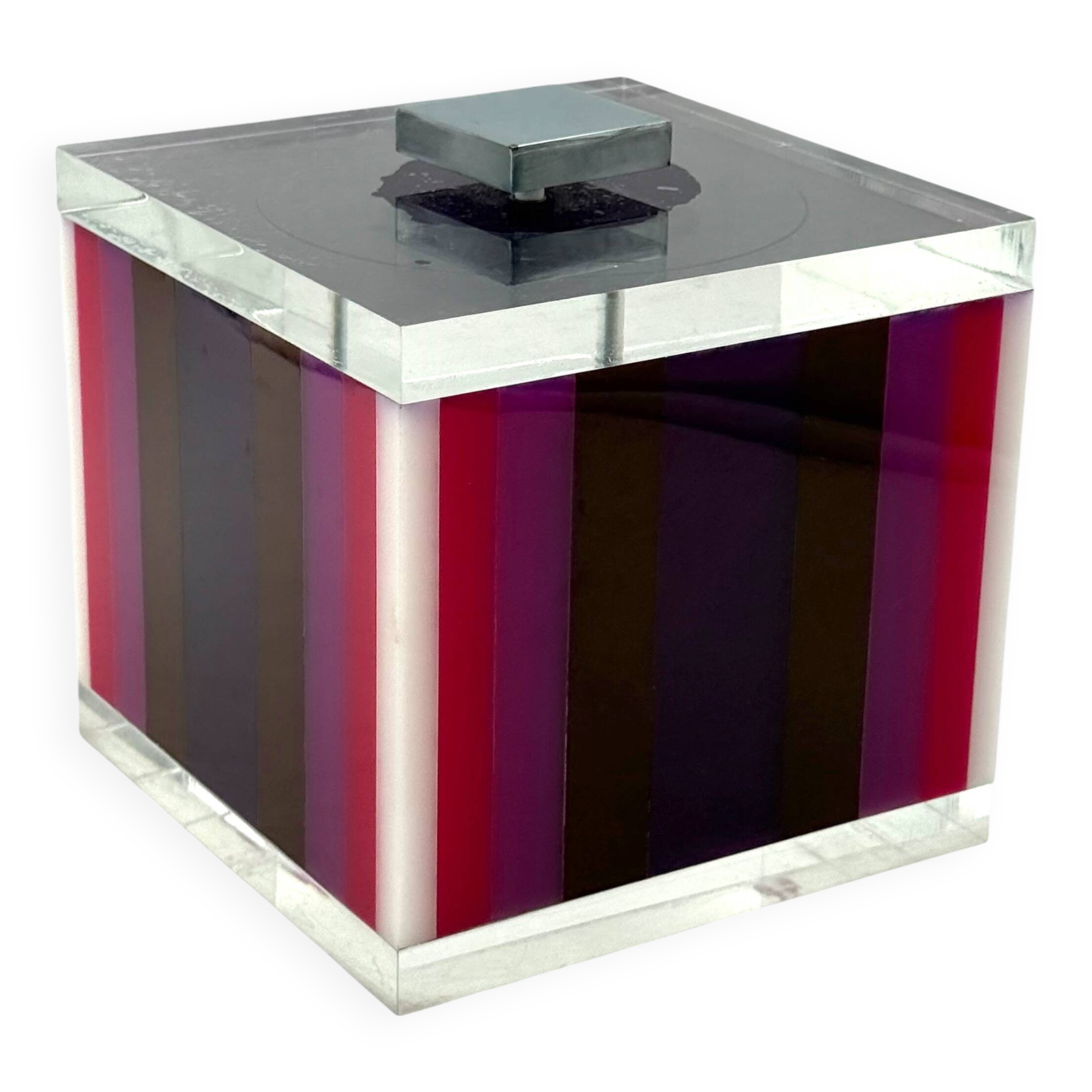 Seau à glace rose postmoderne, Italie, vers 1980