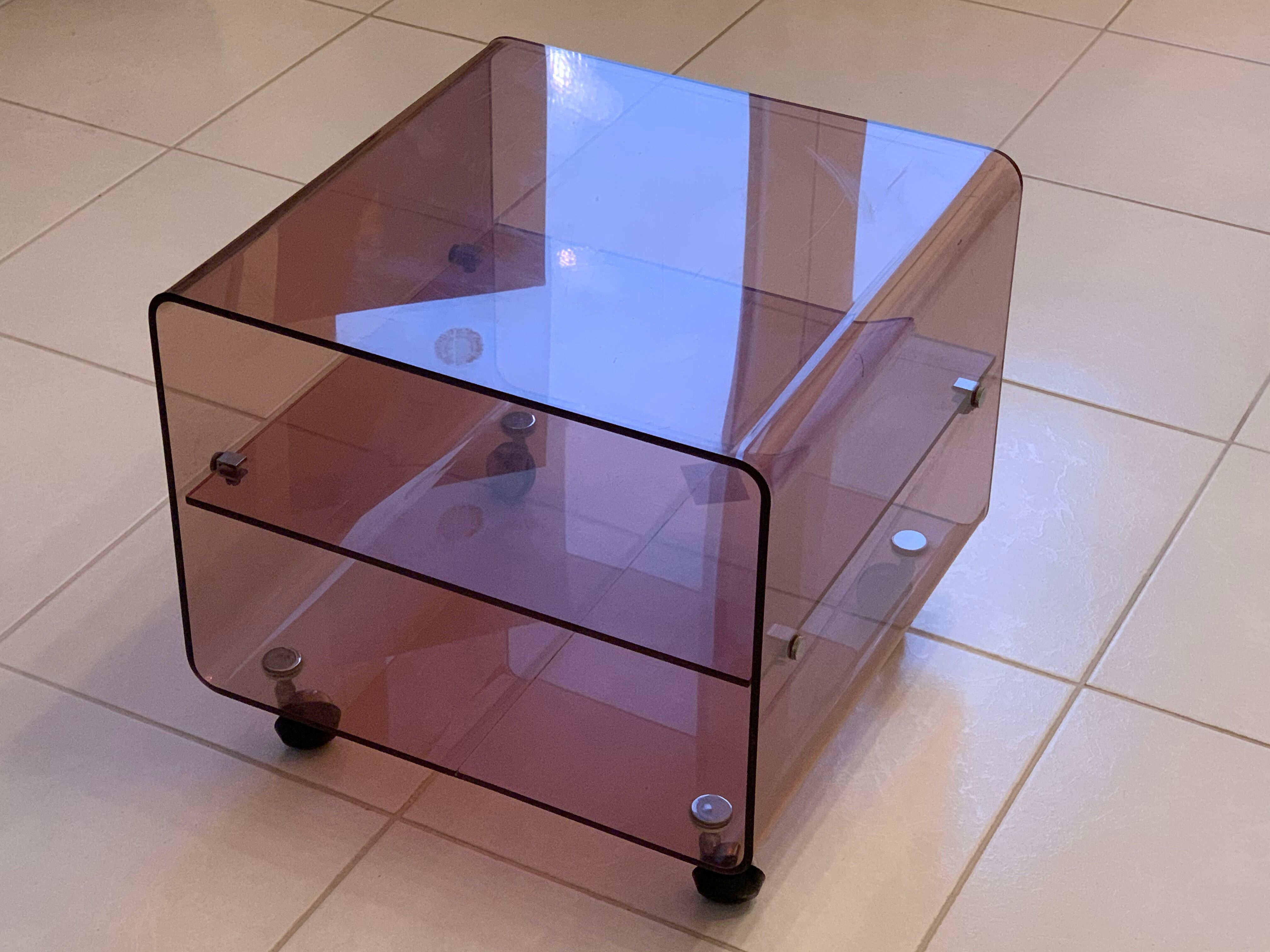 Smoked plexiglas rolling bar 70