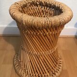 Small bamboo and rope tabouret