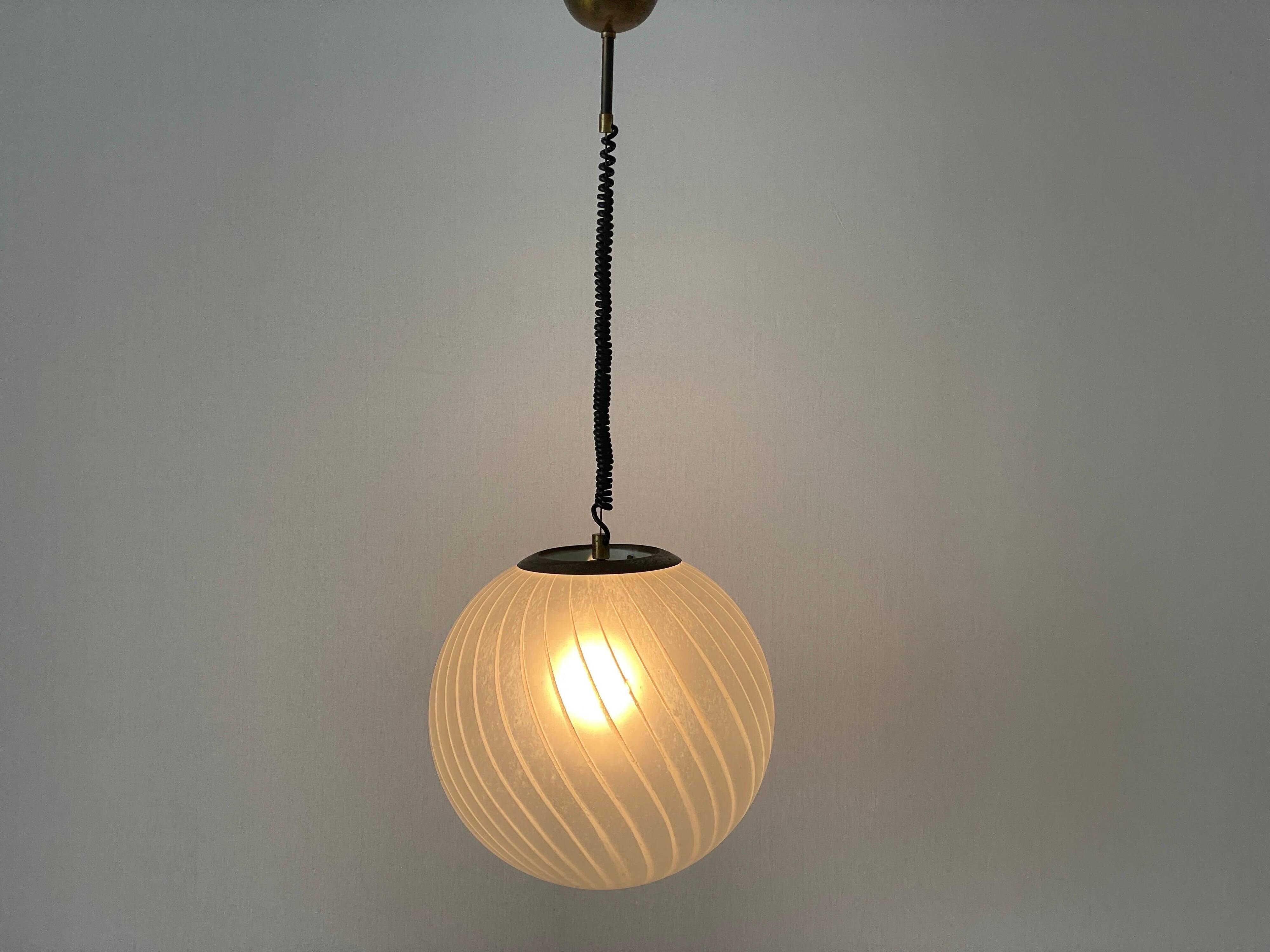 Italian suspended glass lamp Ball and Ball, 1960s, Italy