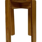 Mid century pinewood stool, 1960s minimalistic design