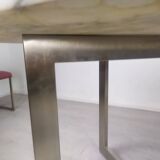 Marble design table 6 chairs 1970