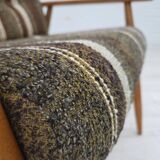 1970s, Danish armchair, beech wood, furniture wool fabric.