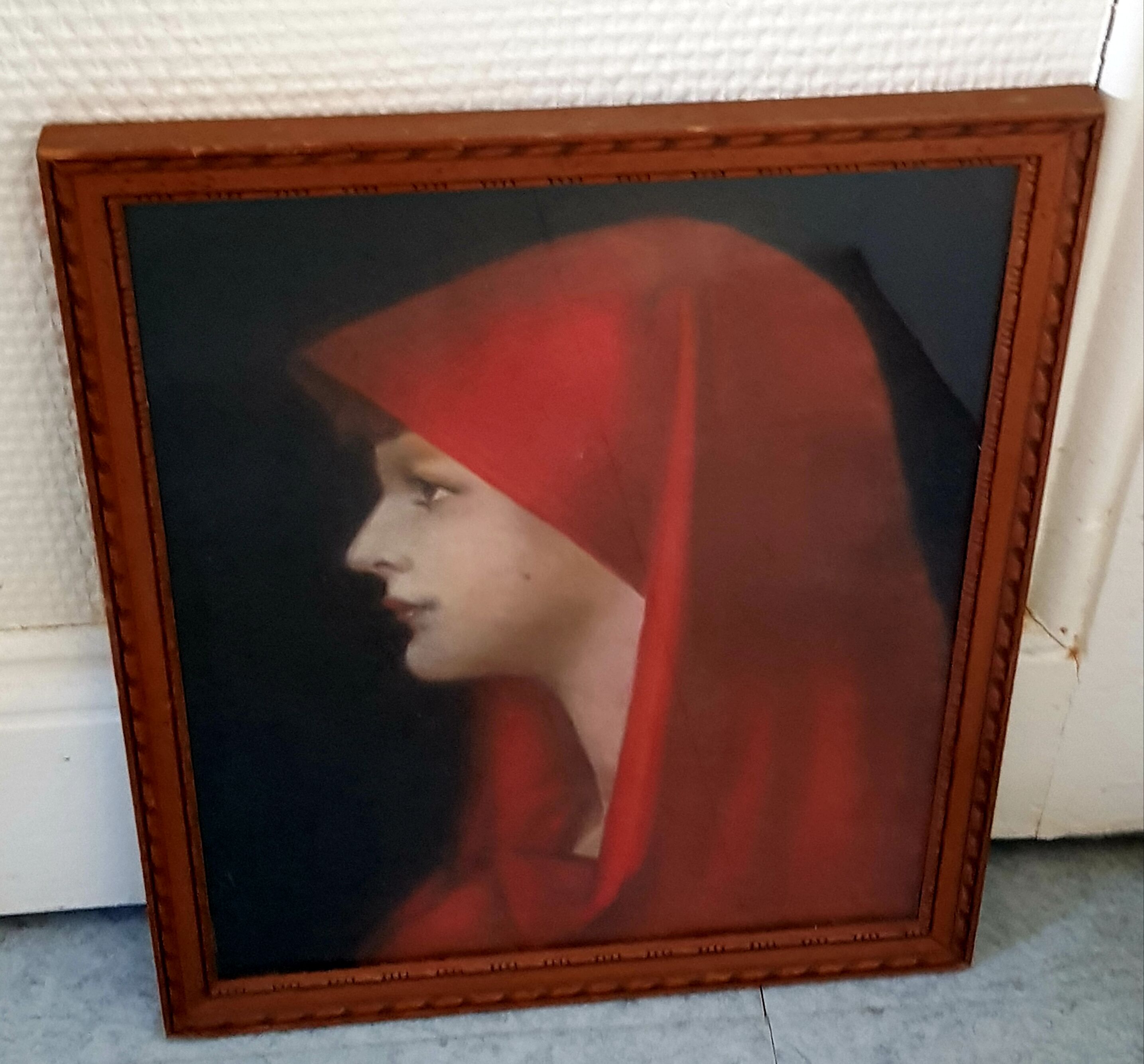 Pastel portrait of woman