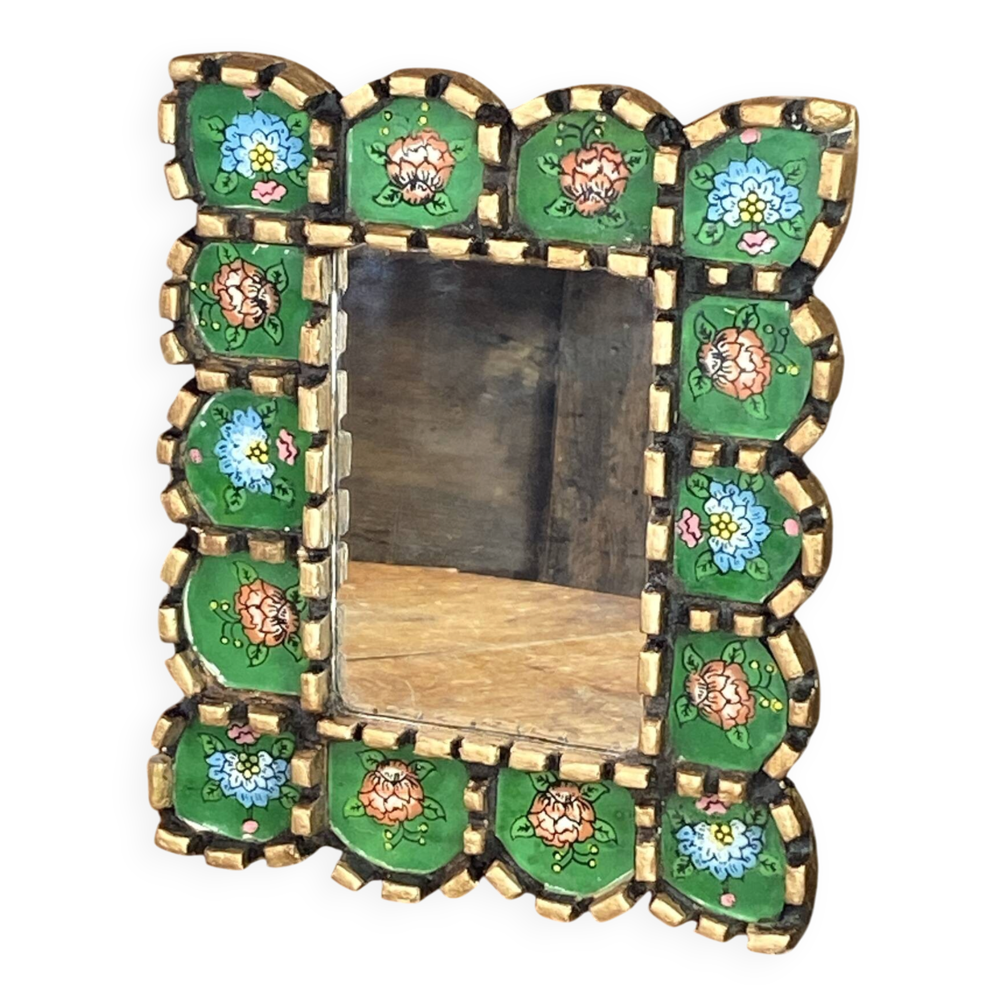 Melie péruvien en bois et verre 