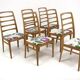 Set of 6 Scandinavian "Reno" chairs in oak, Bodafors, Sweden, 1960.