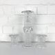 Glass candle holders by Göran Wärff for Kosta Boda, Sweden, 1970s.