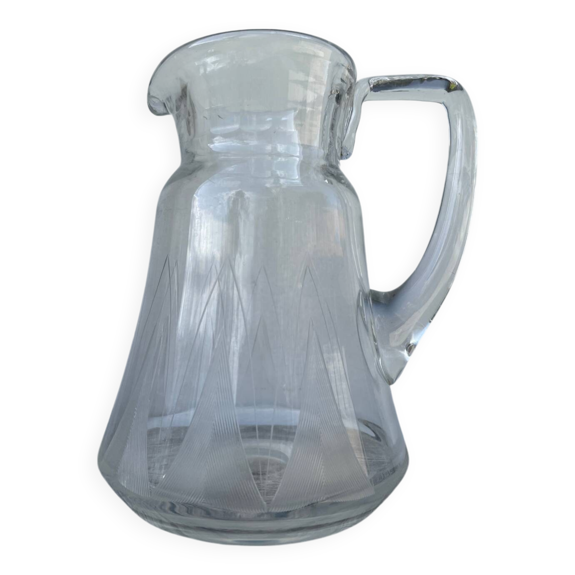 Art Deco glass pitcher