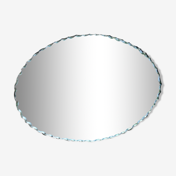 Miroir vintage bords biseautés (longueur 36,5cm)