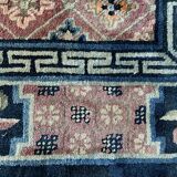 Handmade oriental carpet in wool 134 cm x 215 cm