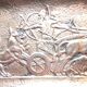 Gilded bronze pocket tray, signed Max Le Verrier: The attack of the chariot by the lions