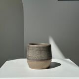 Large gray Indonesian ceramic mug