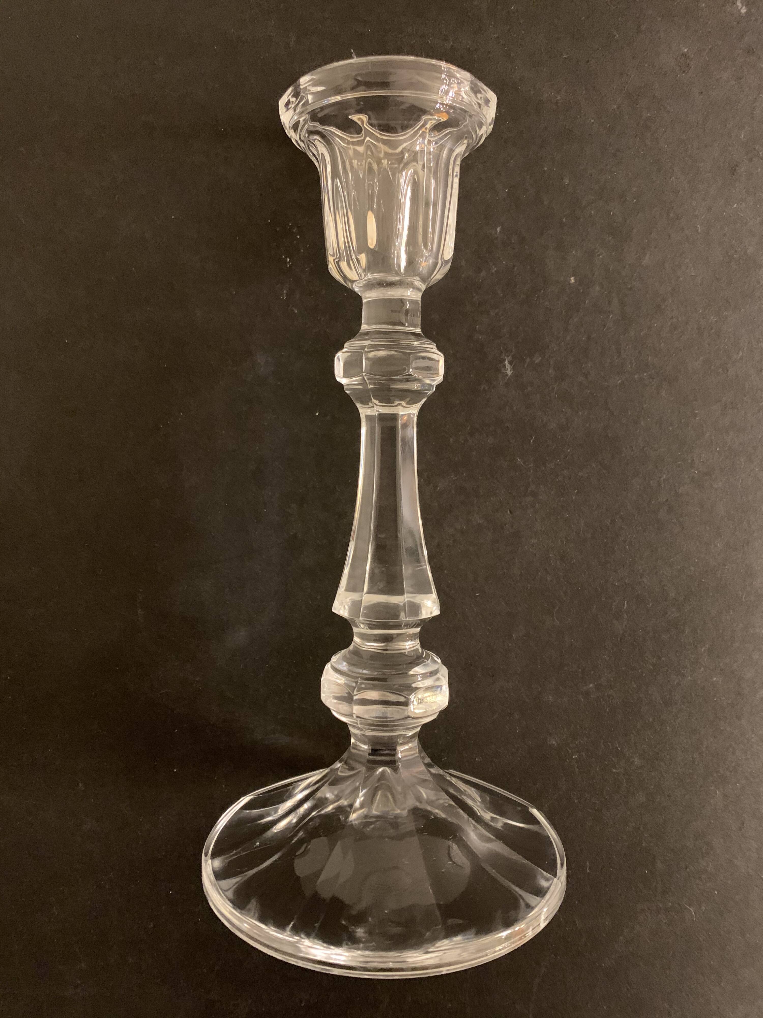 Pair of Arques crystal candlesticks