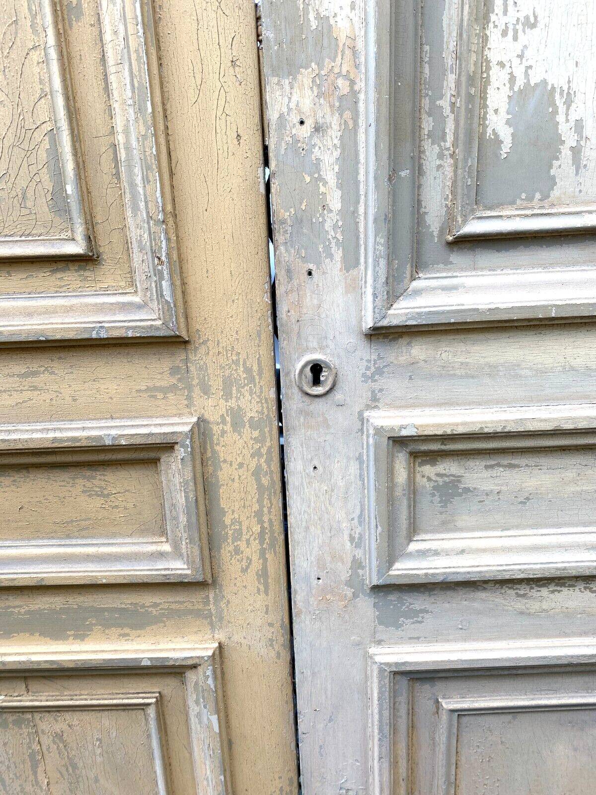 Suite of three single-sided doors in solid fir XIX century