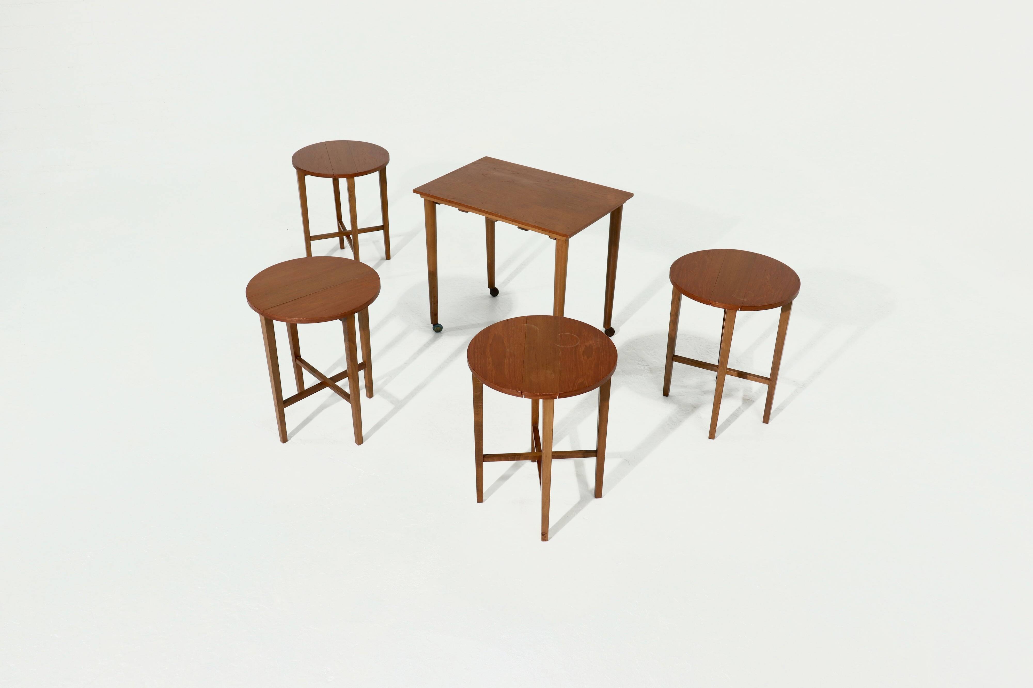 Teak Nesting Tables by Poul Hundevad for Novy Domov 1960s