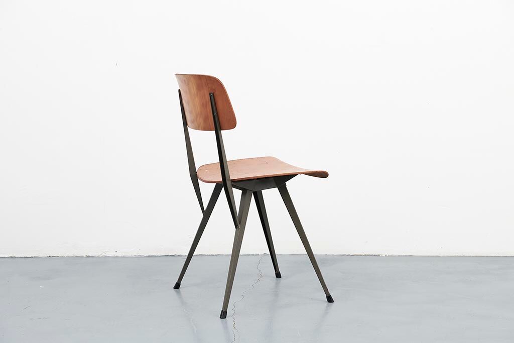 AS87 Scandinavian industrial chair, grey oak