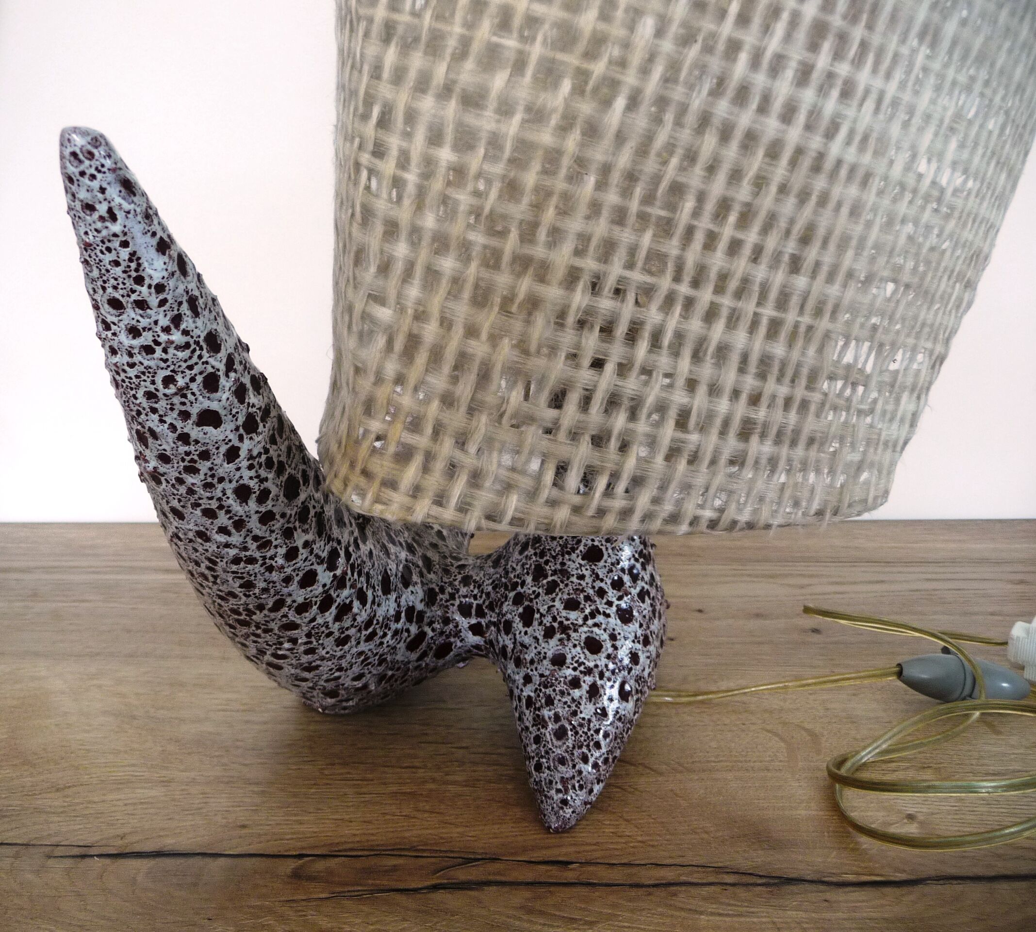 Vallauris ceramic lamp signed the Vaucour.
