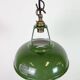 Suspension industrielle en émail vert de Coolicon, années 1950