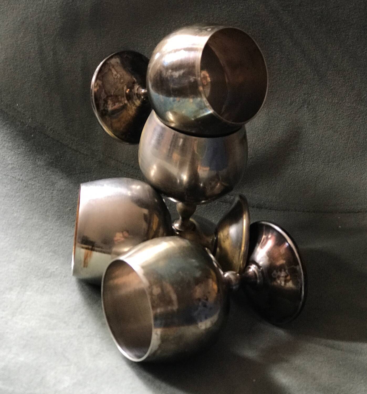 Metal stemmed glass
