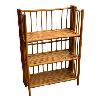 Folding bamboo shelf