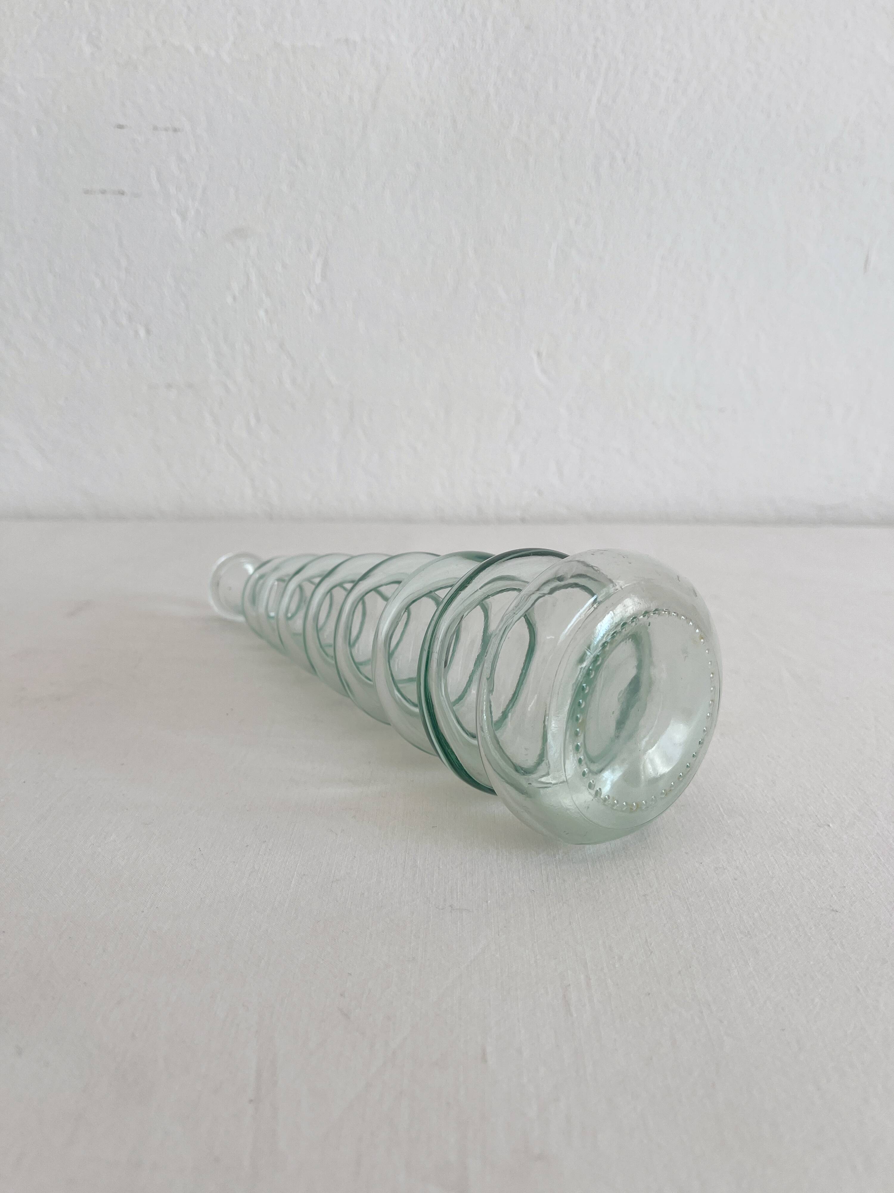 Vintage glass soliflore bottle vase