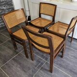 Set of 4 Baumann chairs, 1970s
