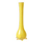 Vintage Soliflore in Lemon Yellow Opaline - Tulip Shape with Claw Feet -