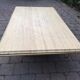 Table basse vintage en travertin et laiton de Fedam 1970
