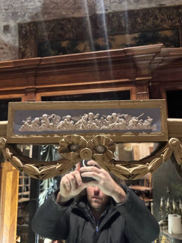 Miroir triptyque de style Louis XVI d’époque Napoléon III