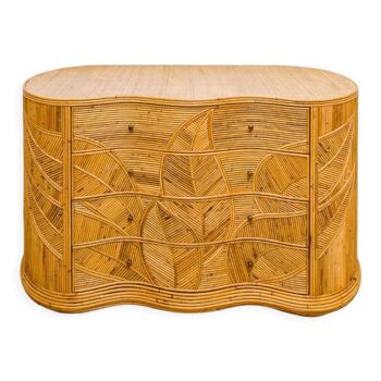 Chest of drawers with 4 drawers in rattan