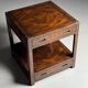 Campaign style mahogany coffee table